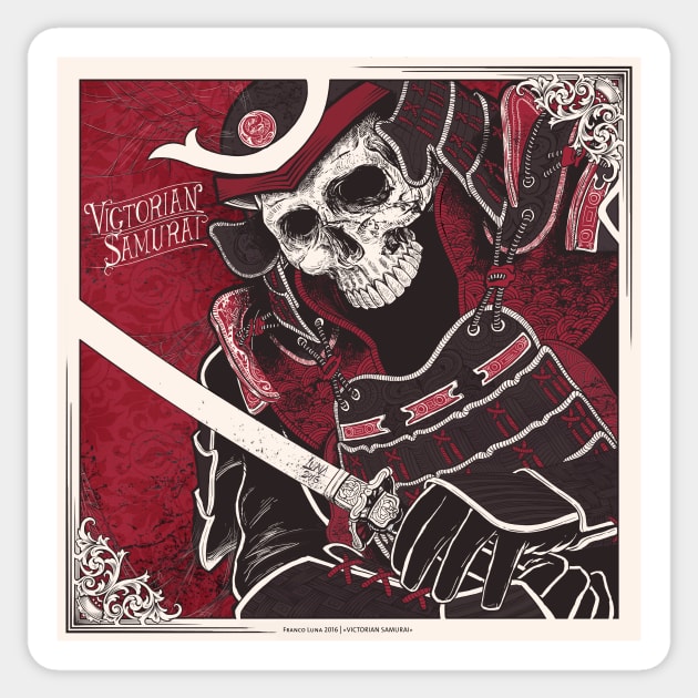 Victorian samurai tinta Sticker by Franco Luna